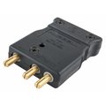 Hubbell Wiring Device-Kellems 60 Amp 125V Black, Male Inline, Double Set Screw Stage Pin Device HBL60SPM